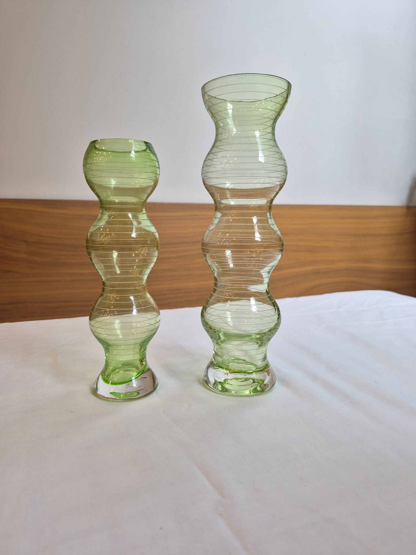 Hand-blown Vases, Empoli-Style (set of 2) | 1960's
