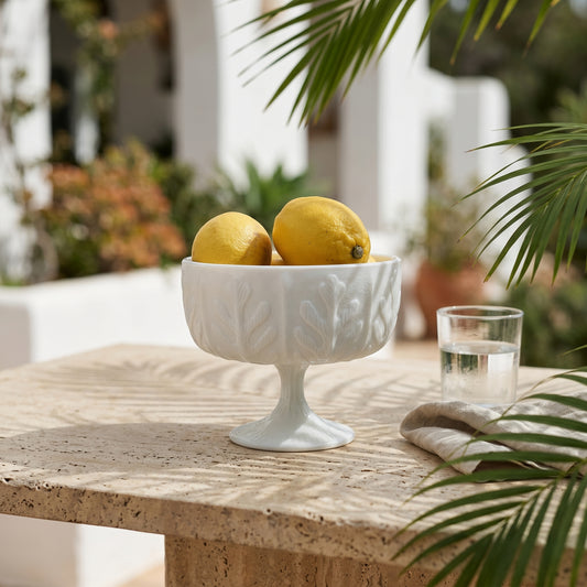 Milk Glass Centerpeice Bowl |  1970's