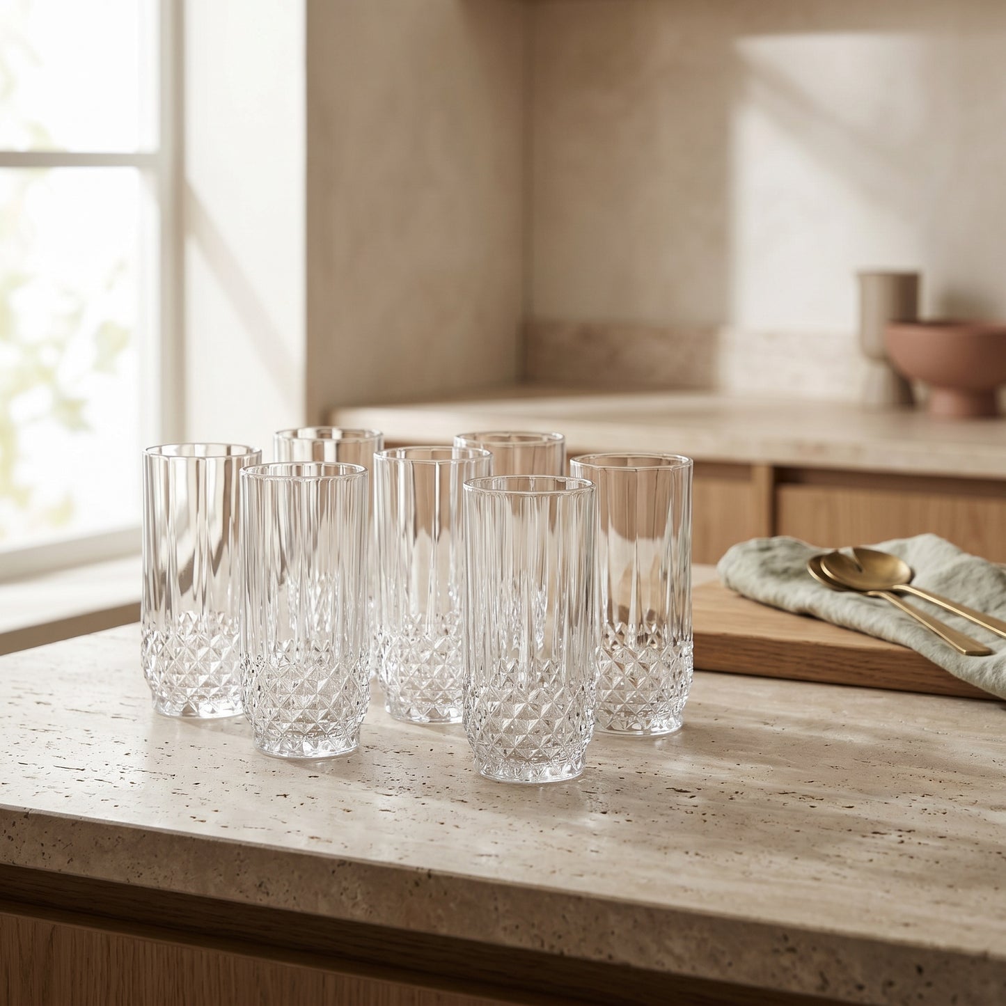 Crystal Water Glasses, Cristal D'Arques (Set of 6)  |  1970's