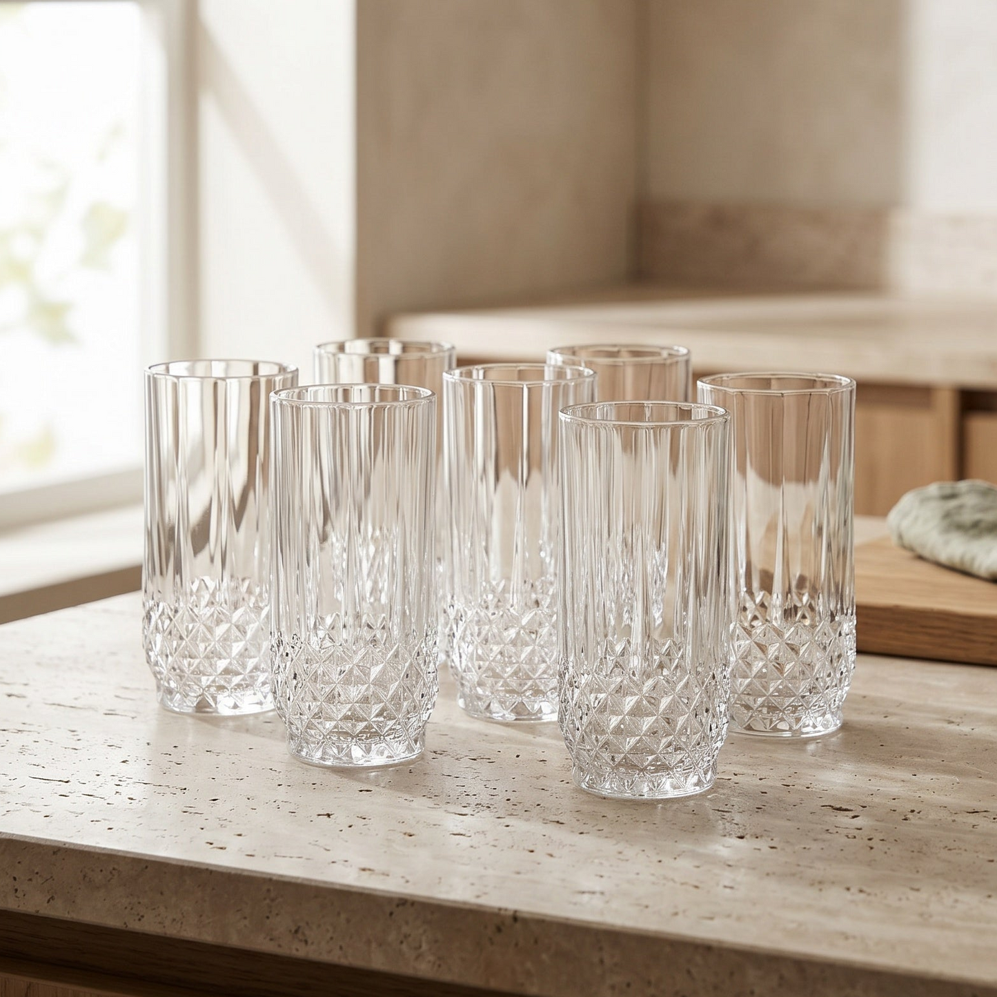 Crystal Water Glasses, Cristal D'Arques (Set of 6)  |  1970's
