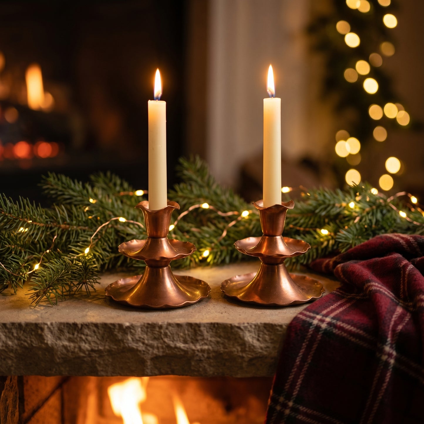Copper Candlestick Holders (single or pair) | 1950's