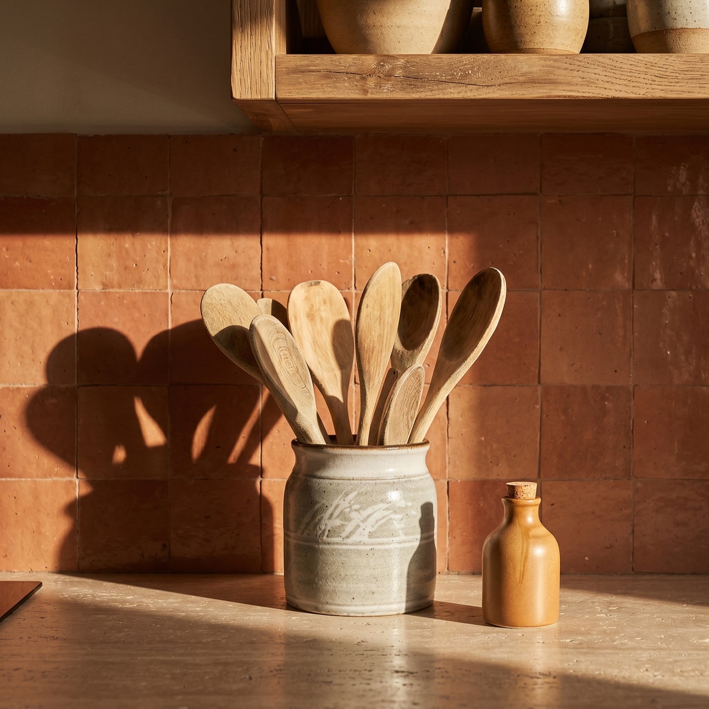 Jar with White Grass Motif, Studio Pottery