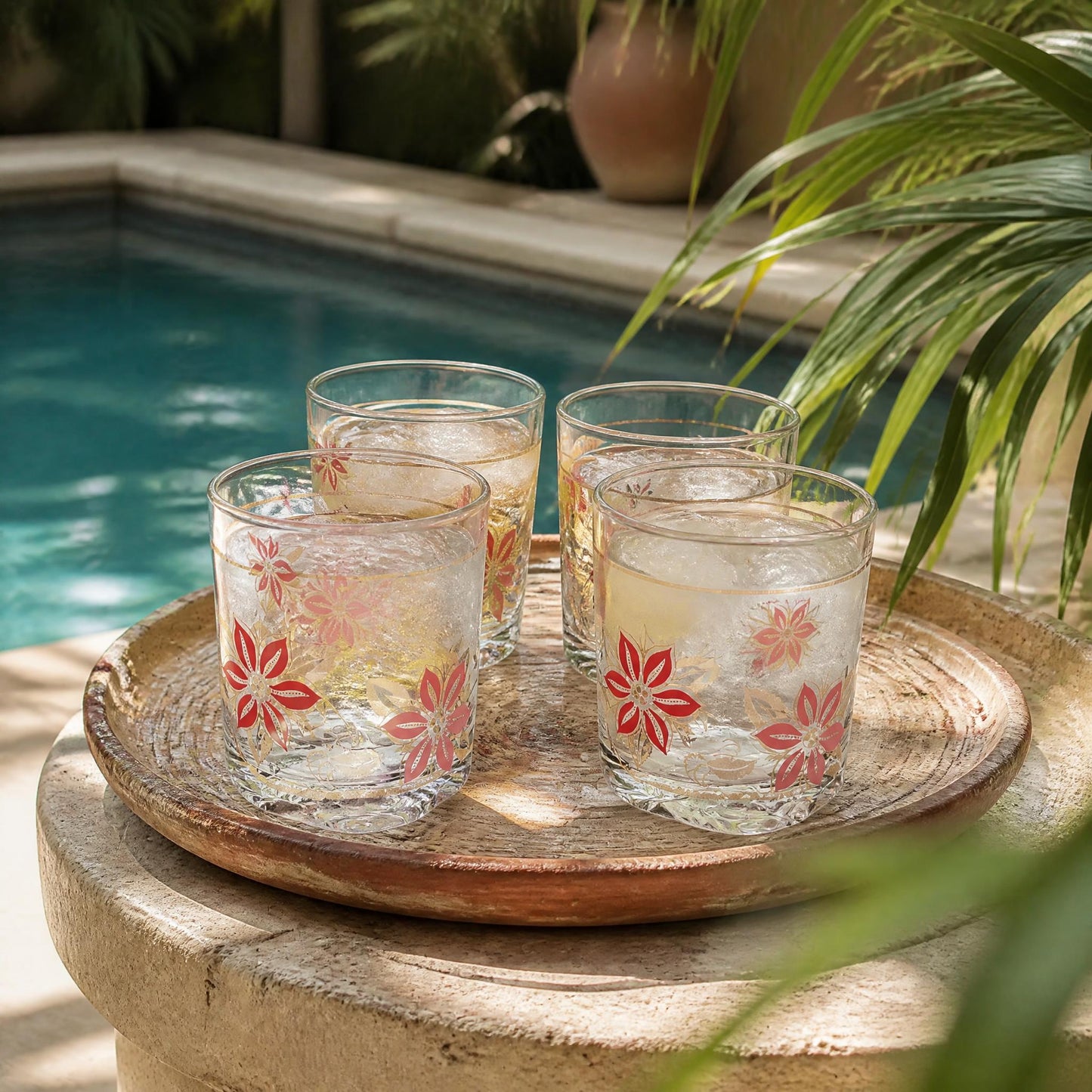 Vintage Italian Cocktail Glasses, Masserini Barocco (set of 4) | 1960's