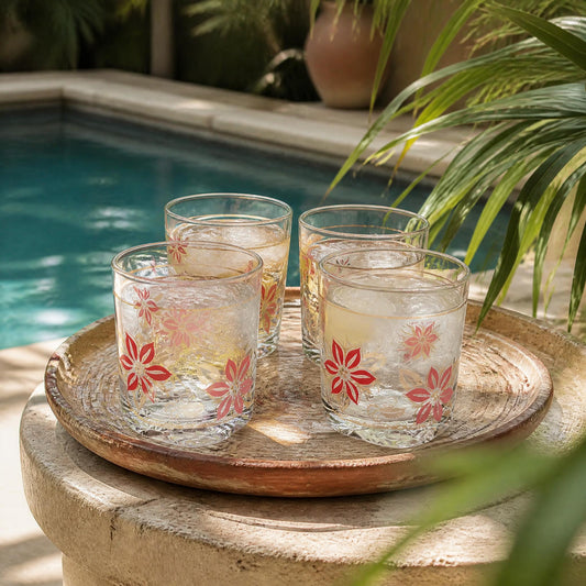 Vintage Italian Cocktail Glasses, Masserini Barocco (set of 4) | 1960's