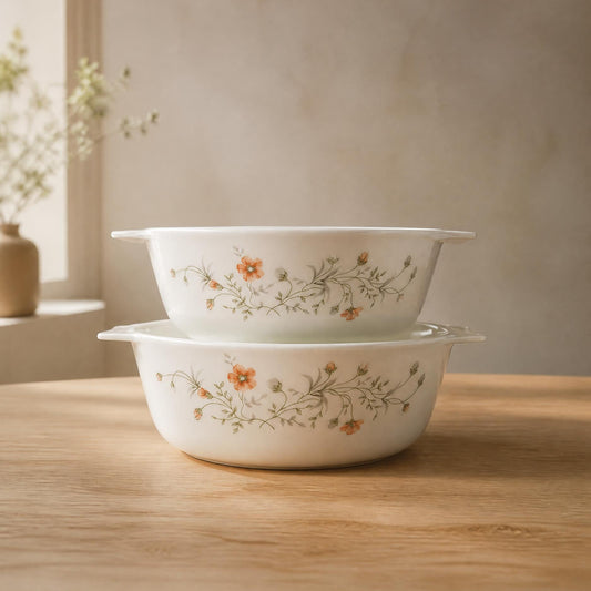 Emily Spring Garden Nesting Mixing Bowls, Pyrex | 1970's