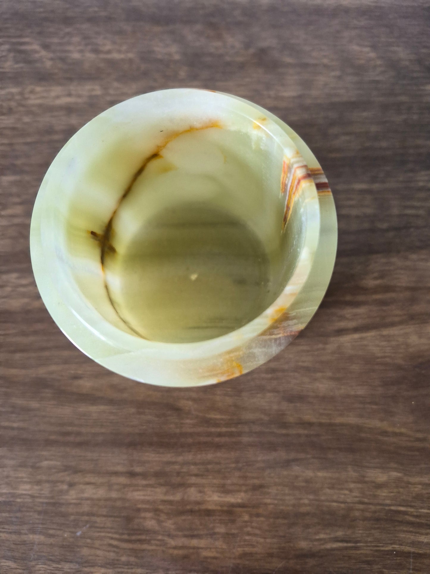 Green Onyx Pencil Holder, Mid-Century Design, 1960s
