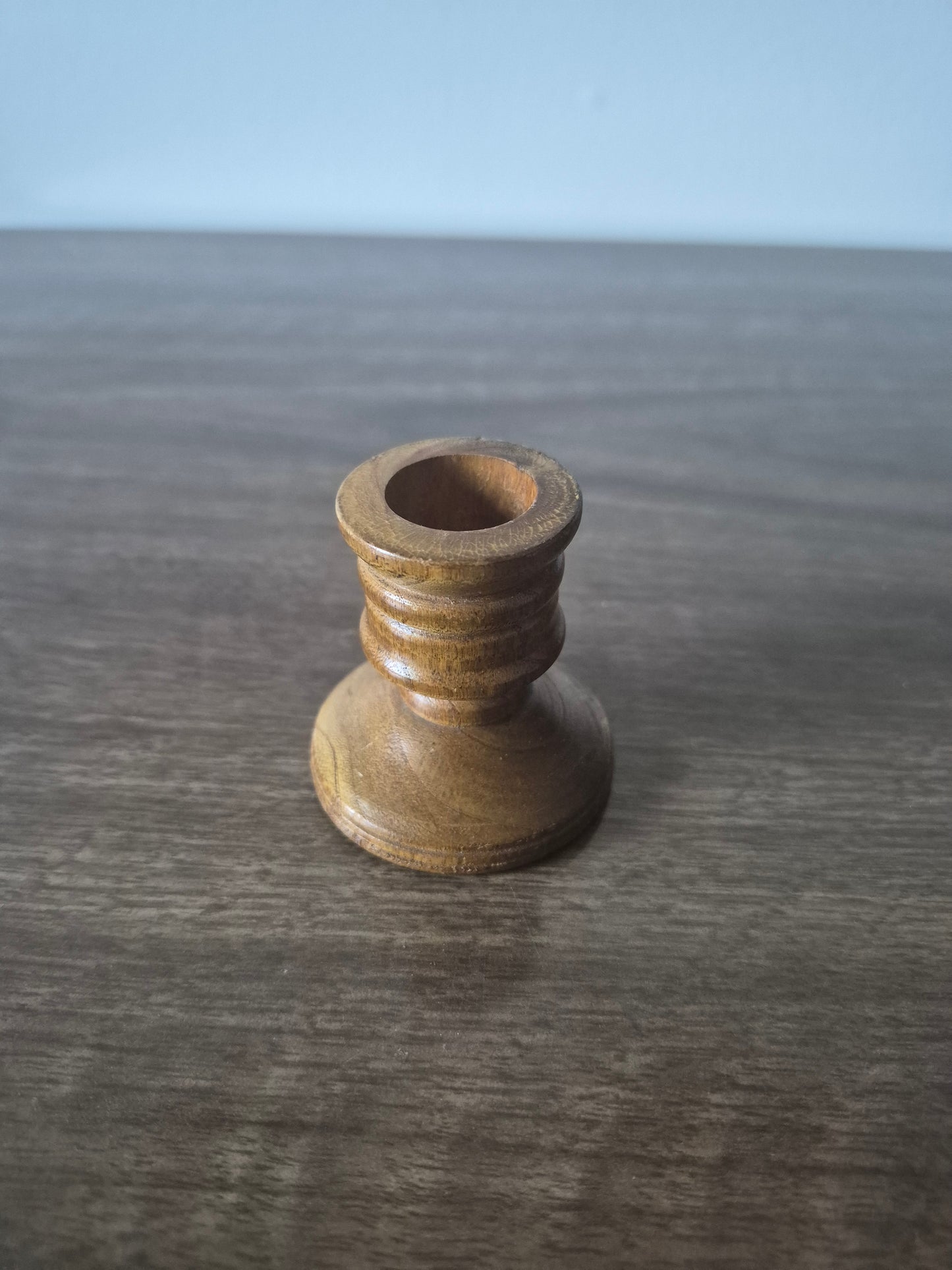 Wooden Vintage Candlestick Holder