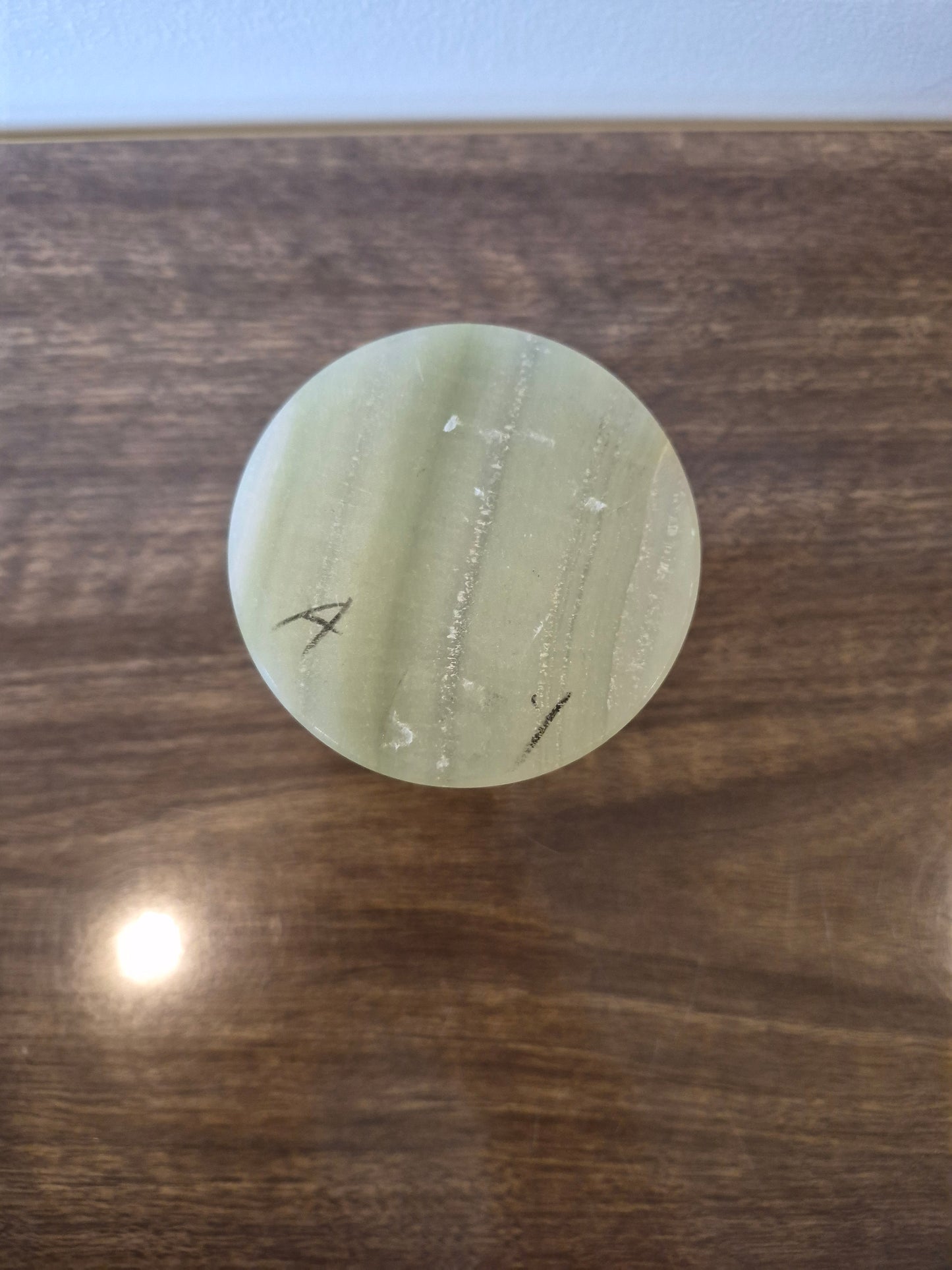Green Onyx Pencil Holder, Mid-Century Design, 1960s